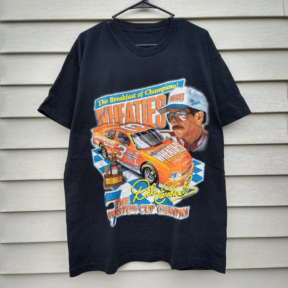 Vintage 90s Dale Earnhardt Wheaties Racing Team Winston Cup Champion T-shirt - Picture 8 of 8